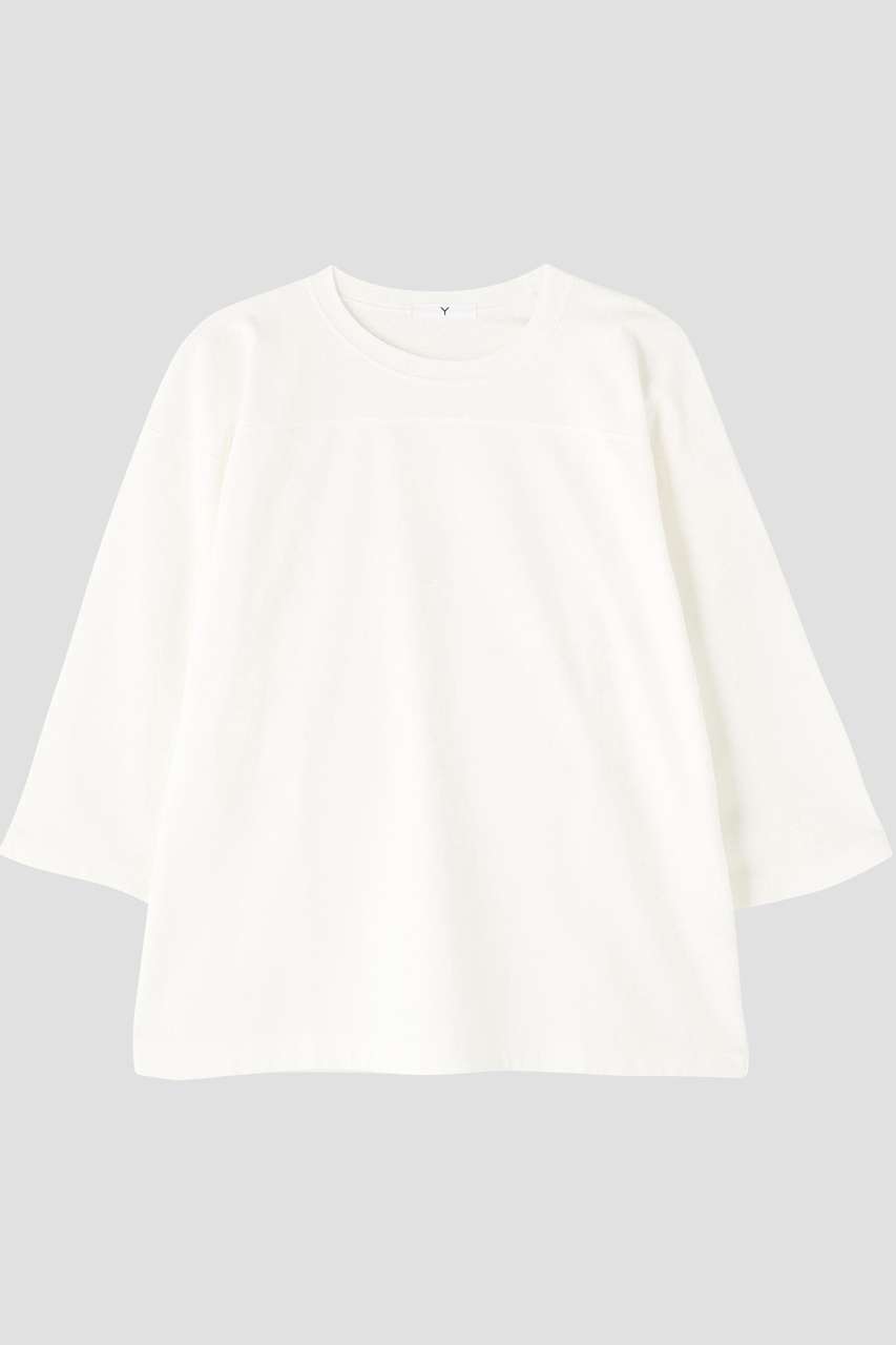 YLEVE Ｙ / [UNISEX] ORGANIC COTTON BLEND LIGHT WEIGHT FLEECE FOOTBALL T (ホワイト, M) イレーヴ ELLE SHOP