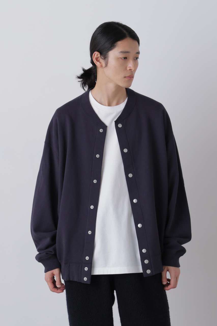 YLEVE Ｙ / [UNISEX] ORGANIC COTTON HEAVY WEIGHT FLEECE SNAP CARDIGAN (ネイビー, M) イレーヴ ELLE SHOP