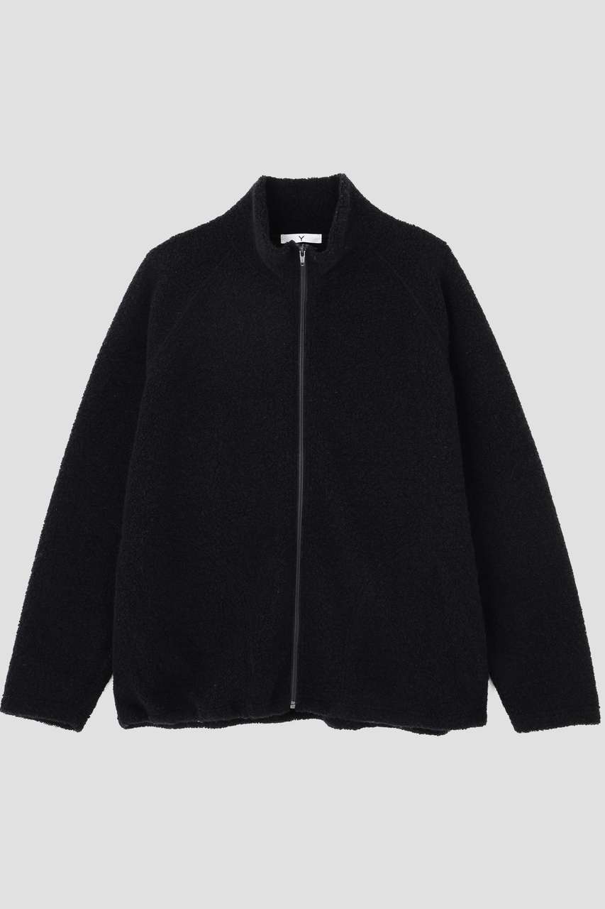 YLEVE Ｙ / [UNISEX] RECYCLED WOOLEN PILE BLOUSON (ブラック, L) イレーヴ ELLE SHOP