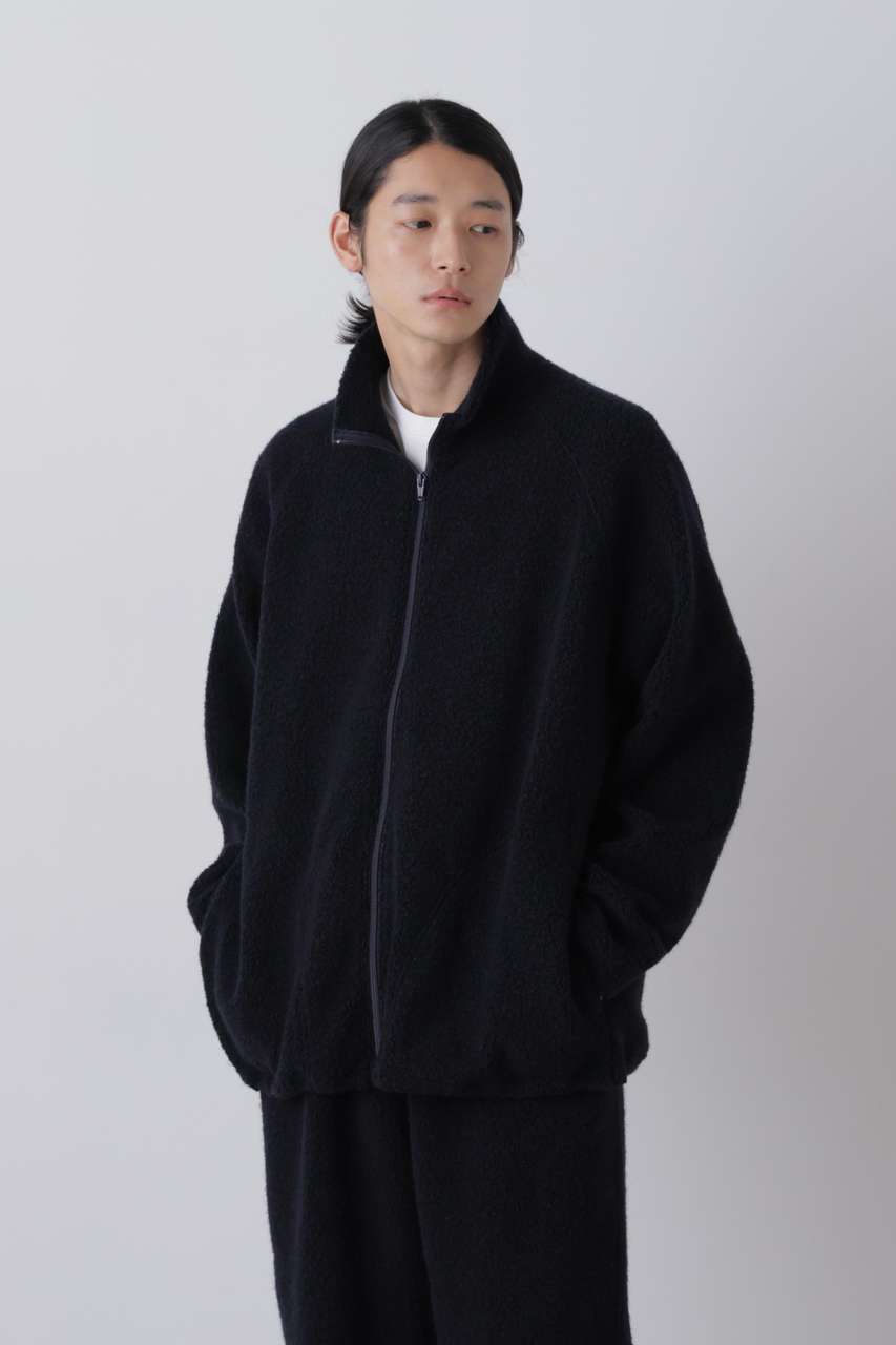 YLEVE Ｙ / [UNISEX] RECYCLED WOOLEN PILE BLOUSON (ネイビー, L) イレーヴ ELLE SHOP