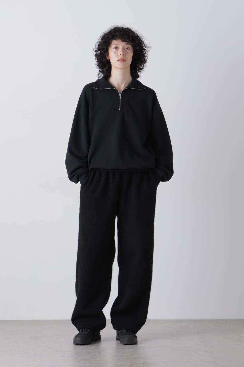 YLEVE Ｙ / [UNISEX] RECYCLED WOOLEN PILE PANTS (ブラック, M) イレーヴ ELLE SHOP