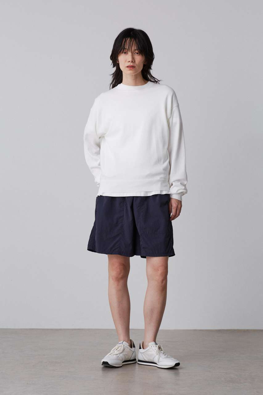 イレーヴ/YLEVEのＹ / RECYCLE NYLON MIX TAFFETA SHORTS(ネイビー/1655140387)