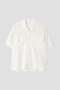 Ｙ / ORGANIC COTTON WASHER SATIN OPEN COLLAR SHIRT イレーヴ/YLEVE ホワイト