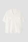 Ｙ / ORGANIC COTTON WASHER SATIN OPEN COLLAR SHIRT