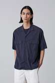 Ｙ / ORGANIC COTTON WASHER SATIN OPEN COLLAR SHIRT