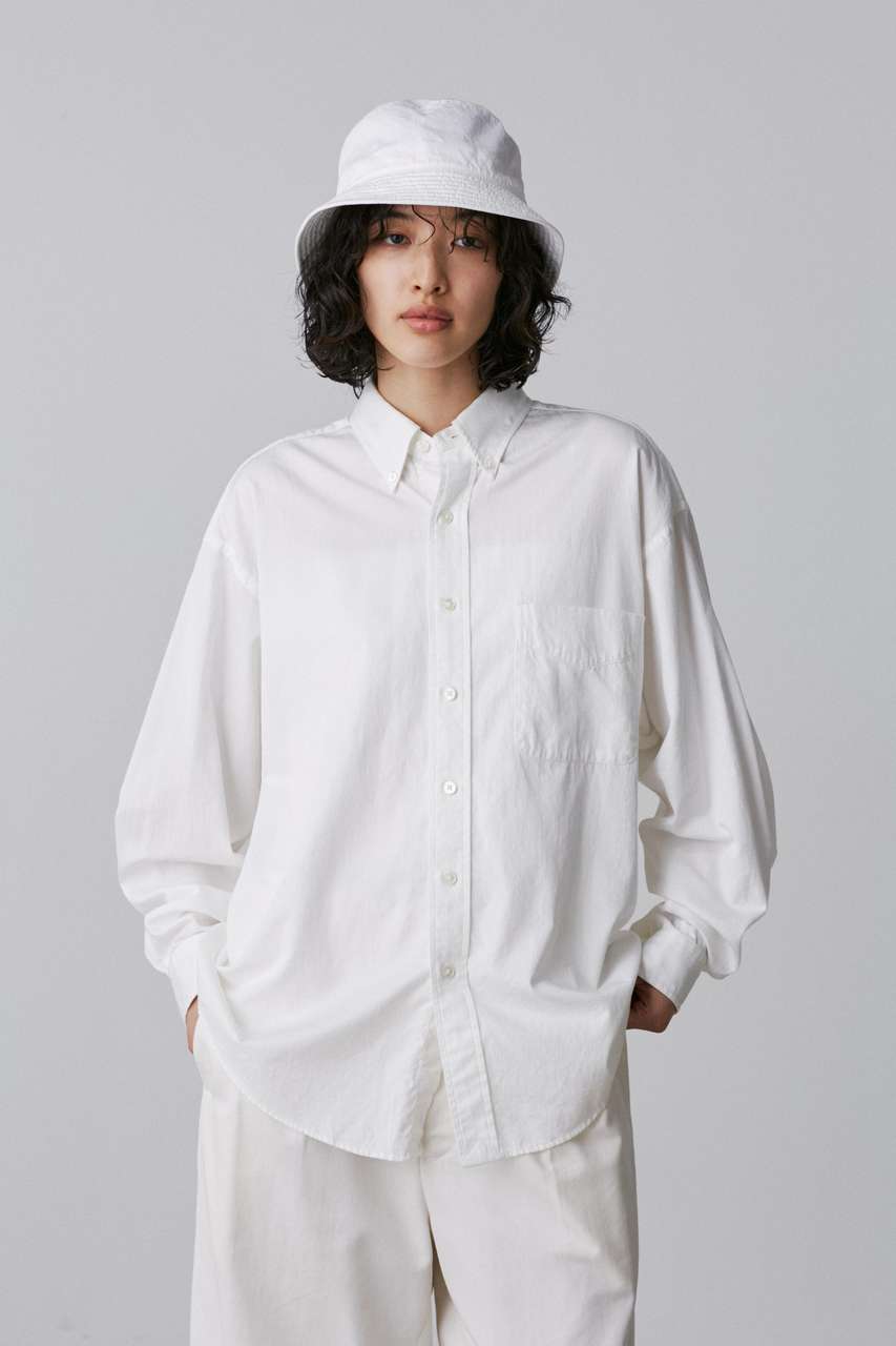 イレーヴ/YLEVEのＹ / ORGANIC COTTON WASHER SATIN SHIRT(ホワイト/1655150385)