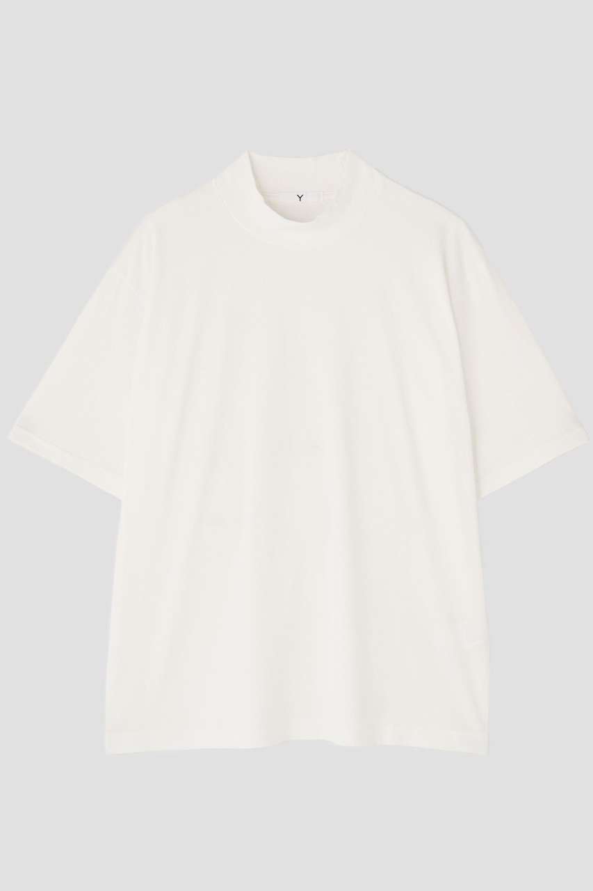 イレーヴ/YLEVEのＹ / ORGANIC COTTON JERSEY MOCK NECK SHORT SLEEVE T-SHIRT(ホワイト/1655166310)