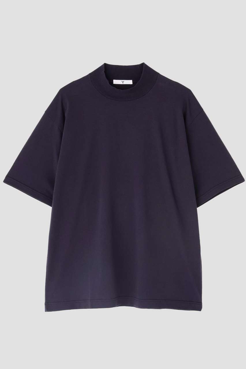 イレーヴ/YLEVEのＹ / ORGANIC COTTON JERSEY MOCK NECK SHORT SLEEVE T-SHIRT(ネイビー/1655166310)