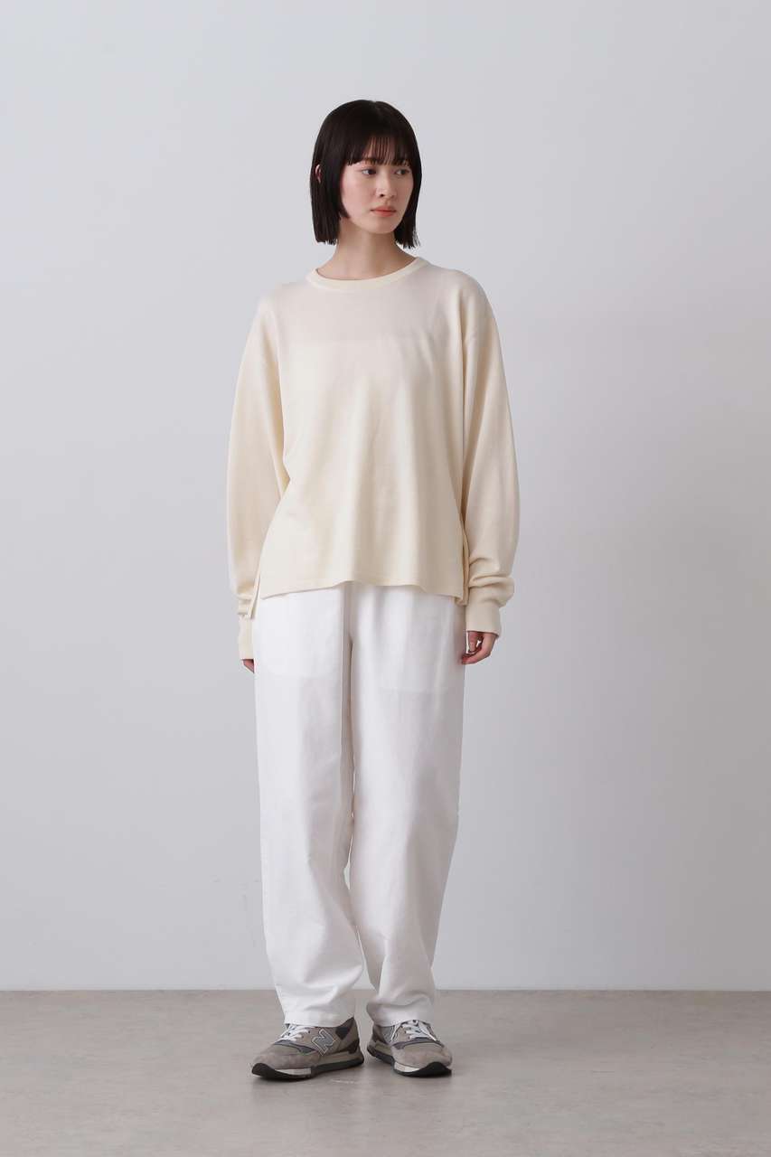 イレーヴ/YLEVEのＹ / ORGANIC COTTON SOFT MOLESKIN TAPERED EASY TROUSERS(ホワイト/1655240414)