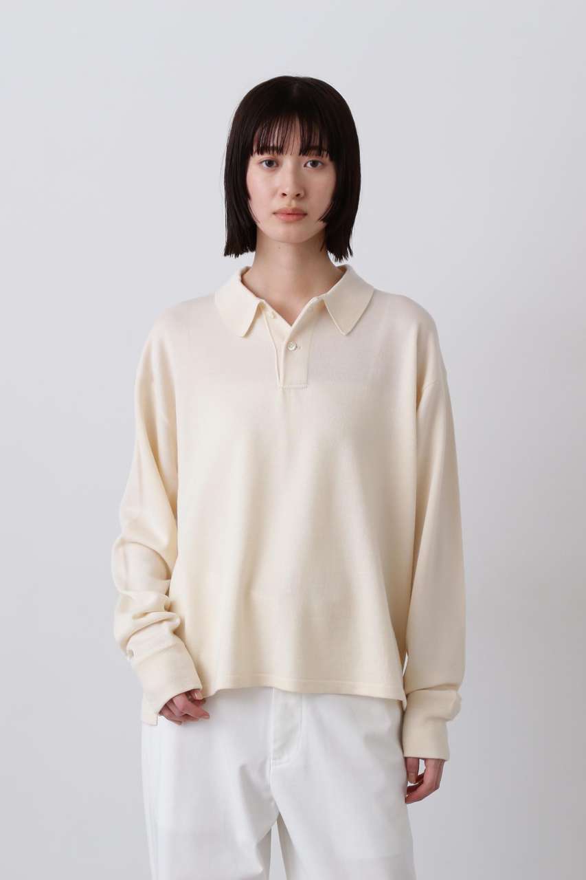 イレーヴ/YLEVEのＹ / NONMULESING WOOL KN POLO(ホワイト/1655260403)
