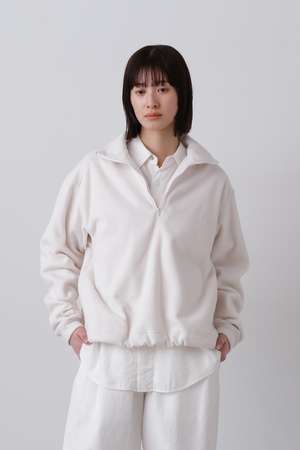 イレーヴ/YLEVEのＹ / RECYCLE POLYESTER FLEECE HALF ZIP PULL OVER(110100/110103)