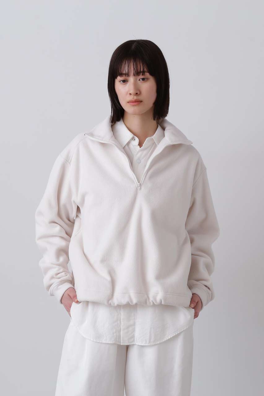 イレーヴ/YLEVEのＹ / RECYCLE POLYESTER FLEECE HALF ZIP PULL OVER(ホワイト/1655266406)