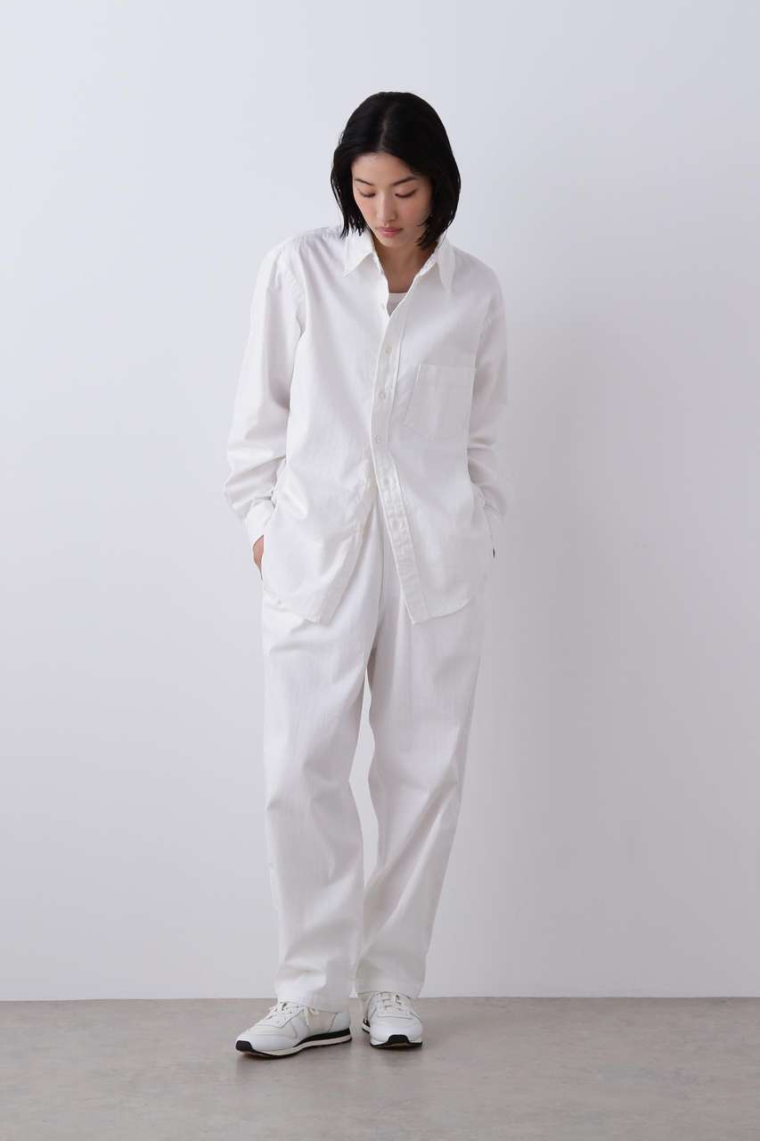 YLEVE(イレーヴ)｜Y / ORGANIC COTTON LIGHT DENIM SHIRT/ホワイト の
