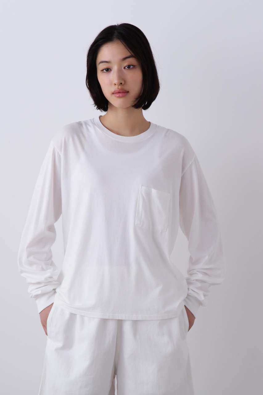 イレーヴ/YLEVEのＹ / SOFT ORGANIC COTTON JERSEY LONG SLEEVE T-SHIRT(ホワイト/1656166442)