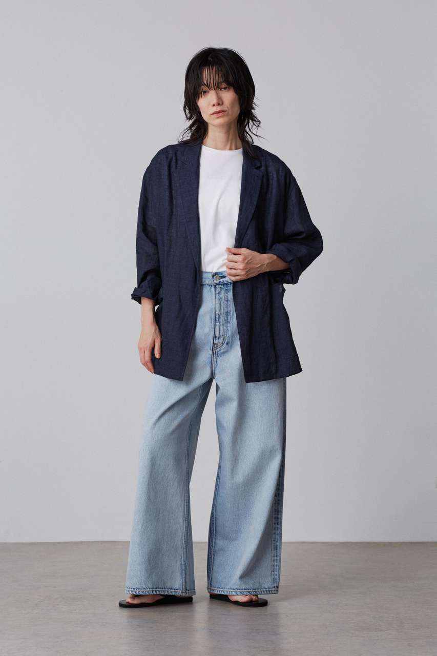 YLÈVE LINEN POPLIN JACKET サイズ3 ネイビー 25SS YLEVE(イレーヴ)｜YLEVE / LINEN POPLIN JACKET/ネイビー の通販