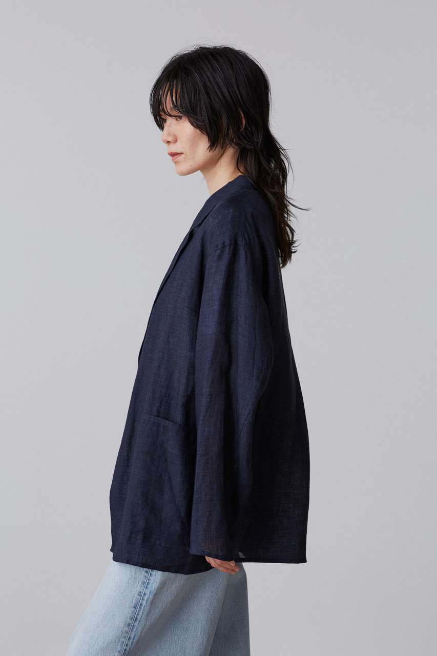 YLEVE(イレーヴ)｜YLEVE / LINEN POPLIN JACKET/ネイビー の通販
