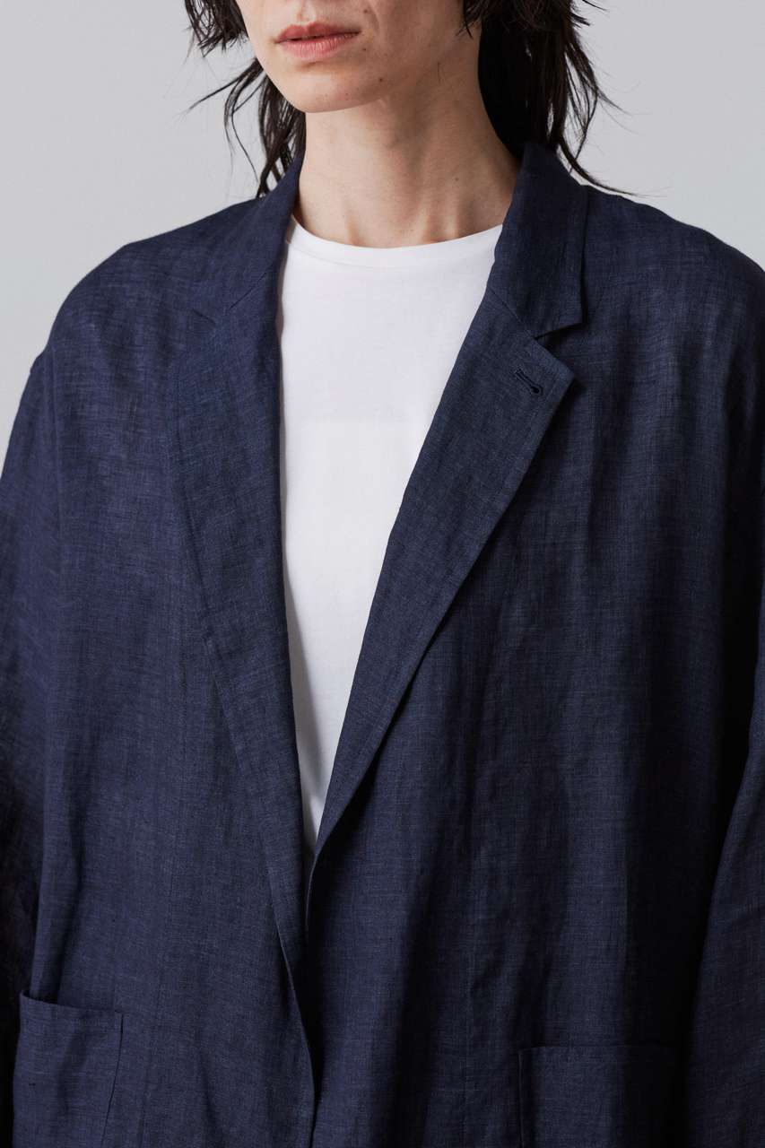 YLEVE(イレーヴ)｜YLEVE / LINEN POPLIN JACKET/ネイビー の通販