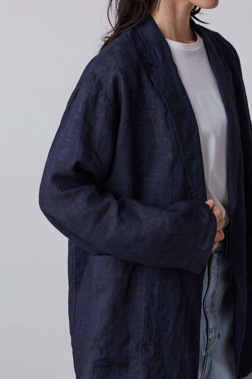 YLEVE(イレーヴ)｜YLEVE / LINEN POPLIN JACKET/ネイビー の通販
