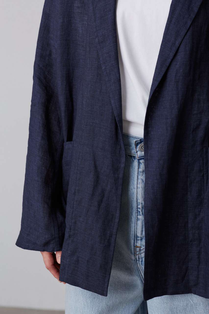 YLEVE(イレーヴ)｜YLEVE / LINEN POPLIN JACKET/ネイビー の通販
