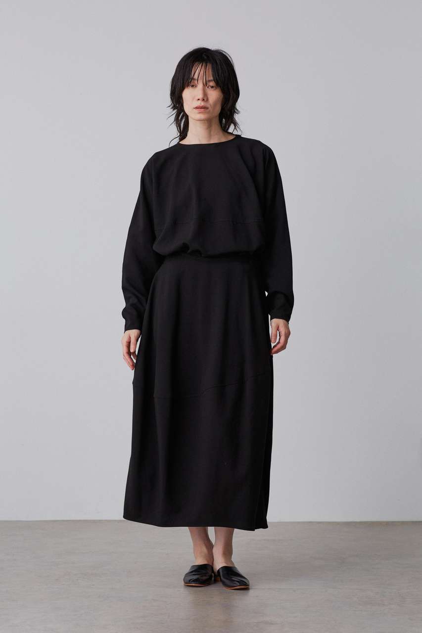 イレーヴ/YLEVEのYLEVE / TENCEL SKIRT(ブラック/1685130067)
