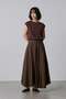 YLEVE / SUVIN COTTON TYPEWRITER SKIRT イレーヴ/YLEVE ブラウン