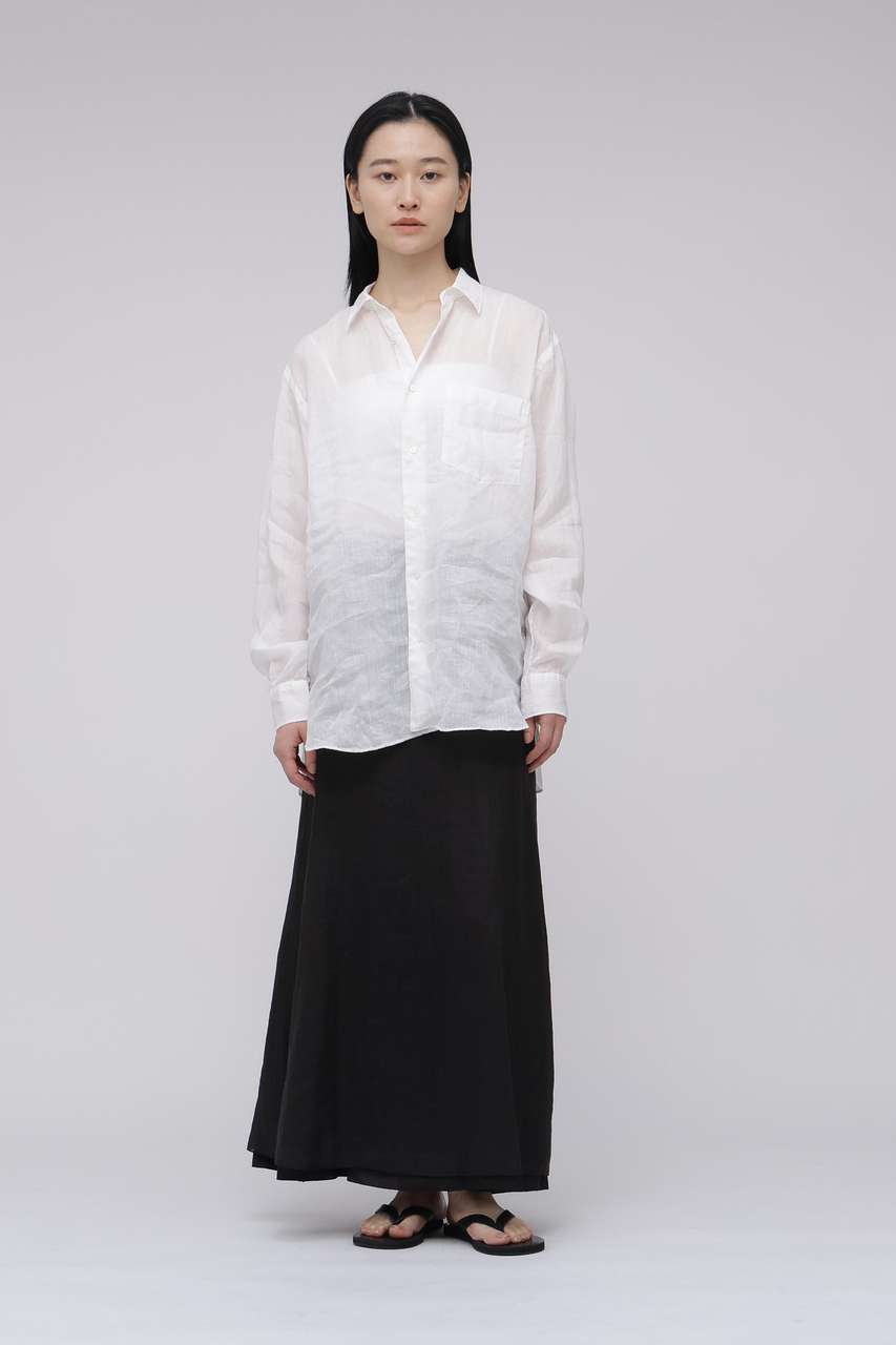 イレーヴ/YLEVEのYLEVE / ROYAL RAMIE BROAD SKIRT(ブラック/1685130116)