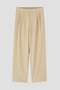 YLEVE / HIGH TWISTED COTTON GABA EASY TROUSERS イレーヴ/YLEVE ベージュ