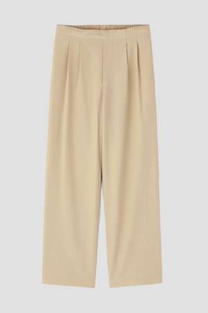 イレーヴ/YLEVEのYLEVE / HIGH TWISTED COTTON GABA EASY TROUSERS(110600/110601)