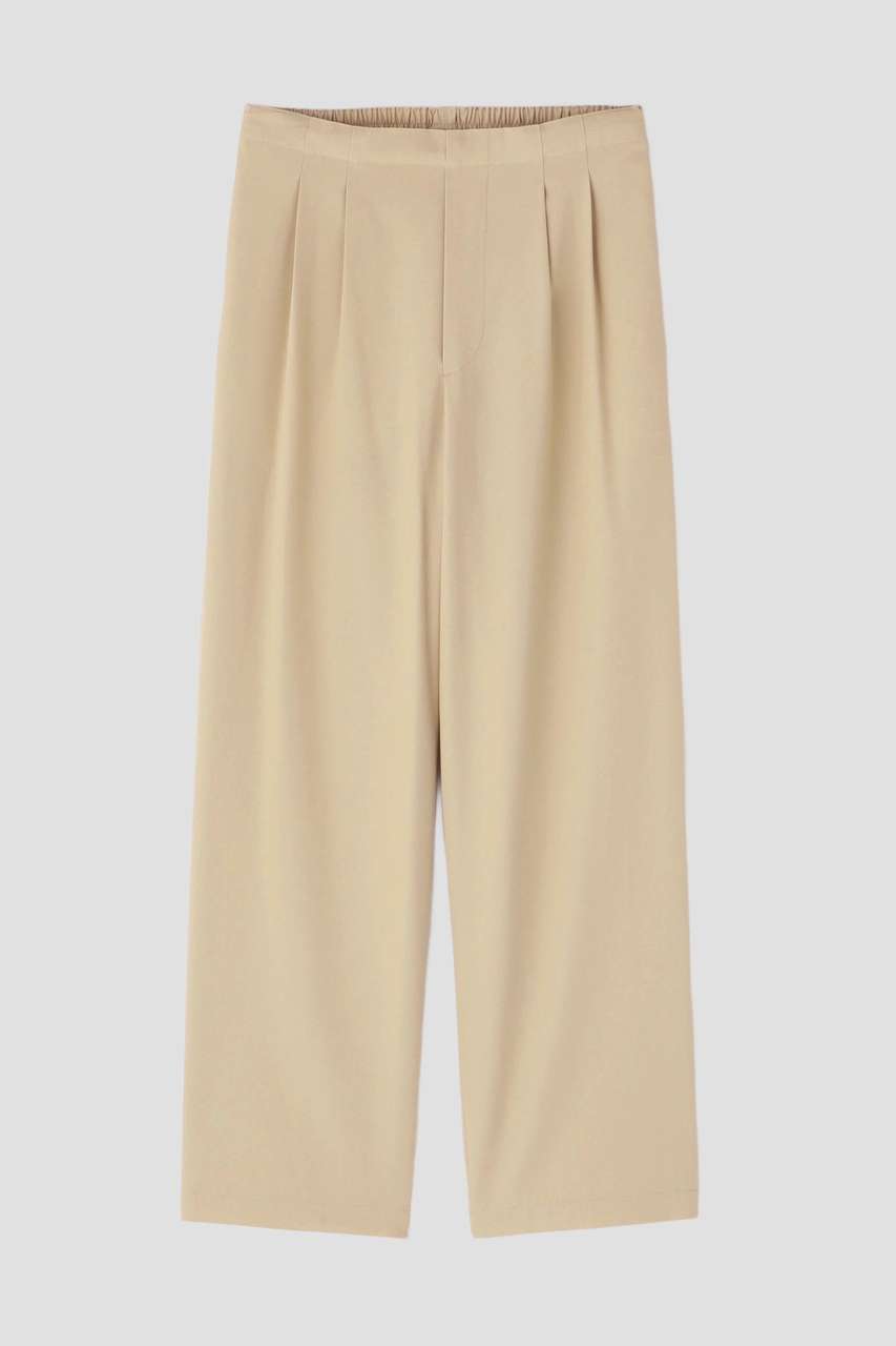 イレーヴ/YLEVEのYLEVE / HIGH TWISTED COTTON GABA EASY TROUSERS(ベージュ/1685140100)