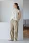 YLEVE / HIGH TWISTED COTTON GABA EASY TROUSERS イレーヴ/YLEVE