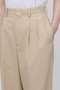YLEVE / HIGH TWISTED COTTON GABA TROUSERS イレーヴ/YLEVE