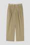 YLEVE / HIGH TWISTED COTTON GABA TROUSERS イレーヴ/YLEVE カーキ