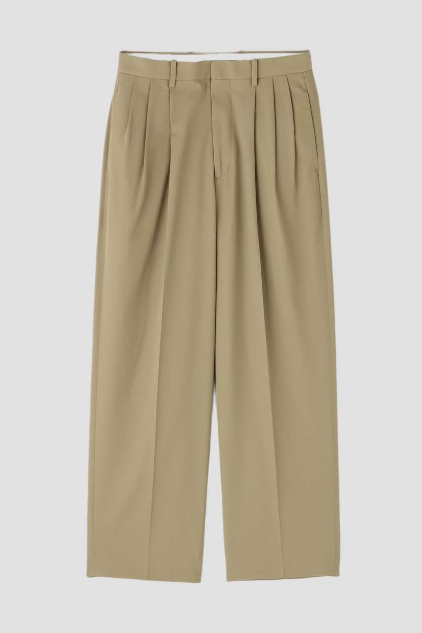 イレーヴ/YLEVEのYLEVE / HIGH TWISTED COTTON GABA TROUSERS(カーキ/1685140101)