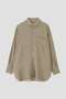 YLEVE / LINEN POPLIN SHIRT イレーヴ/YLEVE カーキ
