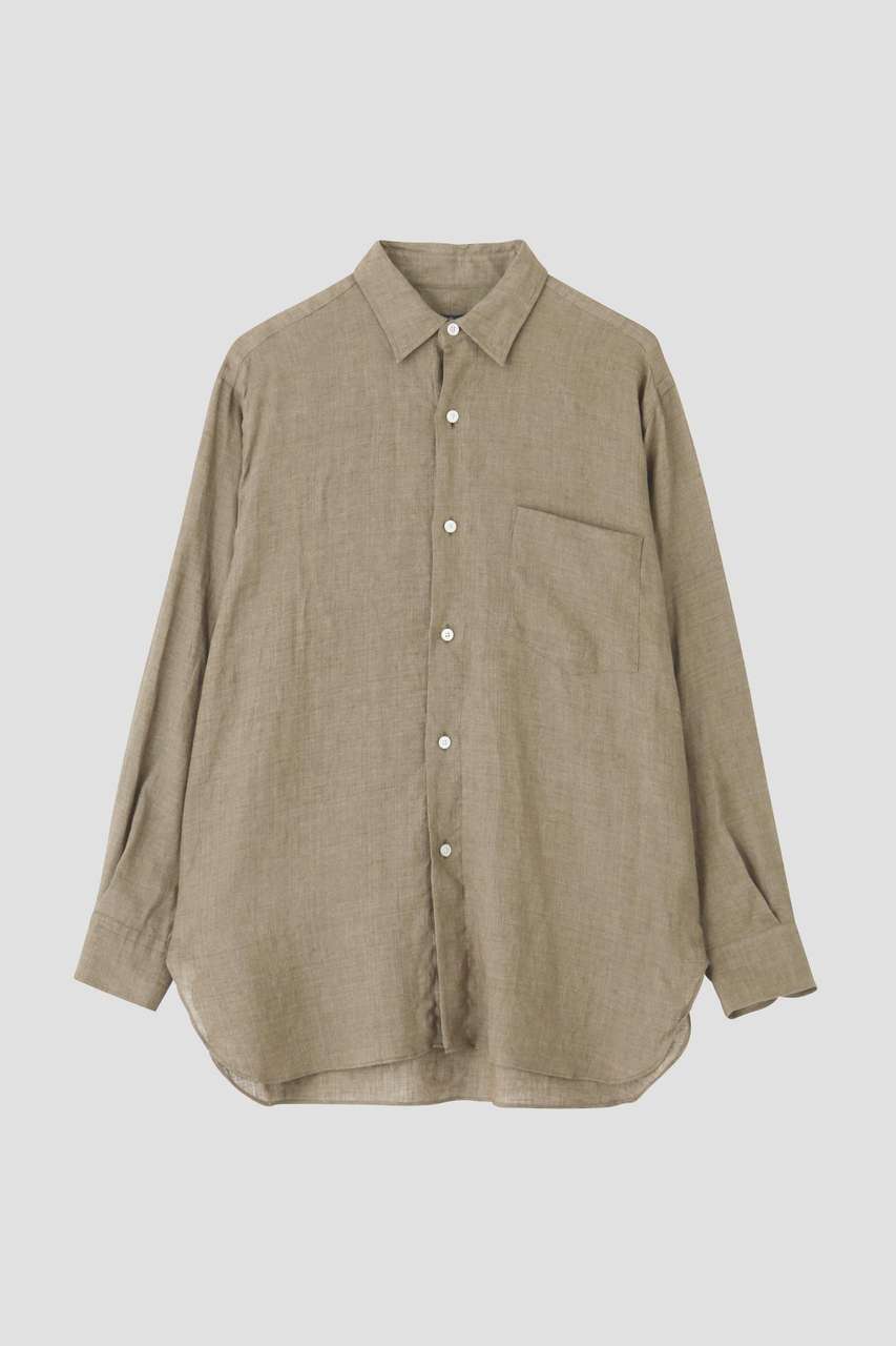 イレーヴ/YLEVEのYLEVE / LINEN POPLIN SHIRT(カーキ/1685150059)