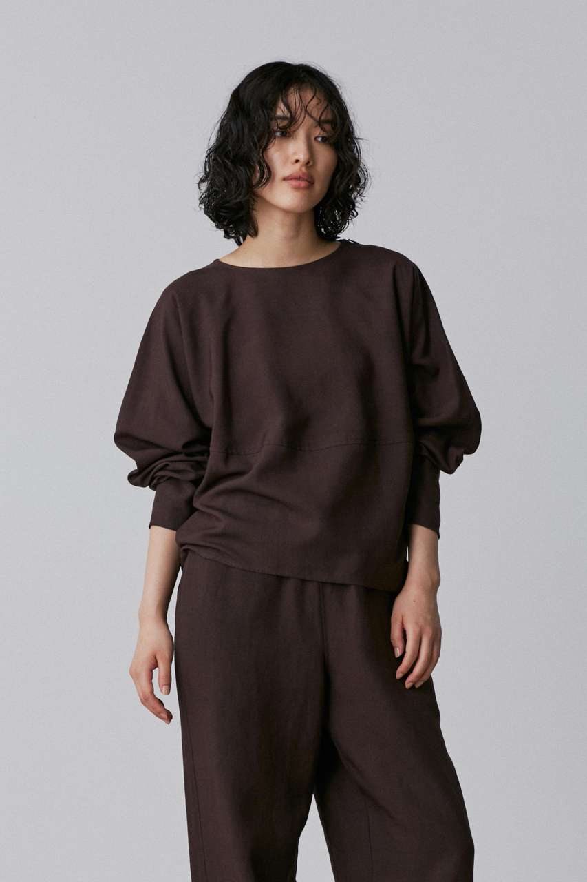 イレーヴ/YLEVEのYLEVE / TENCEL PULL OVER BLOUSE(ワイン/1685150065)