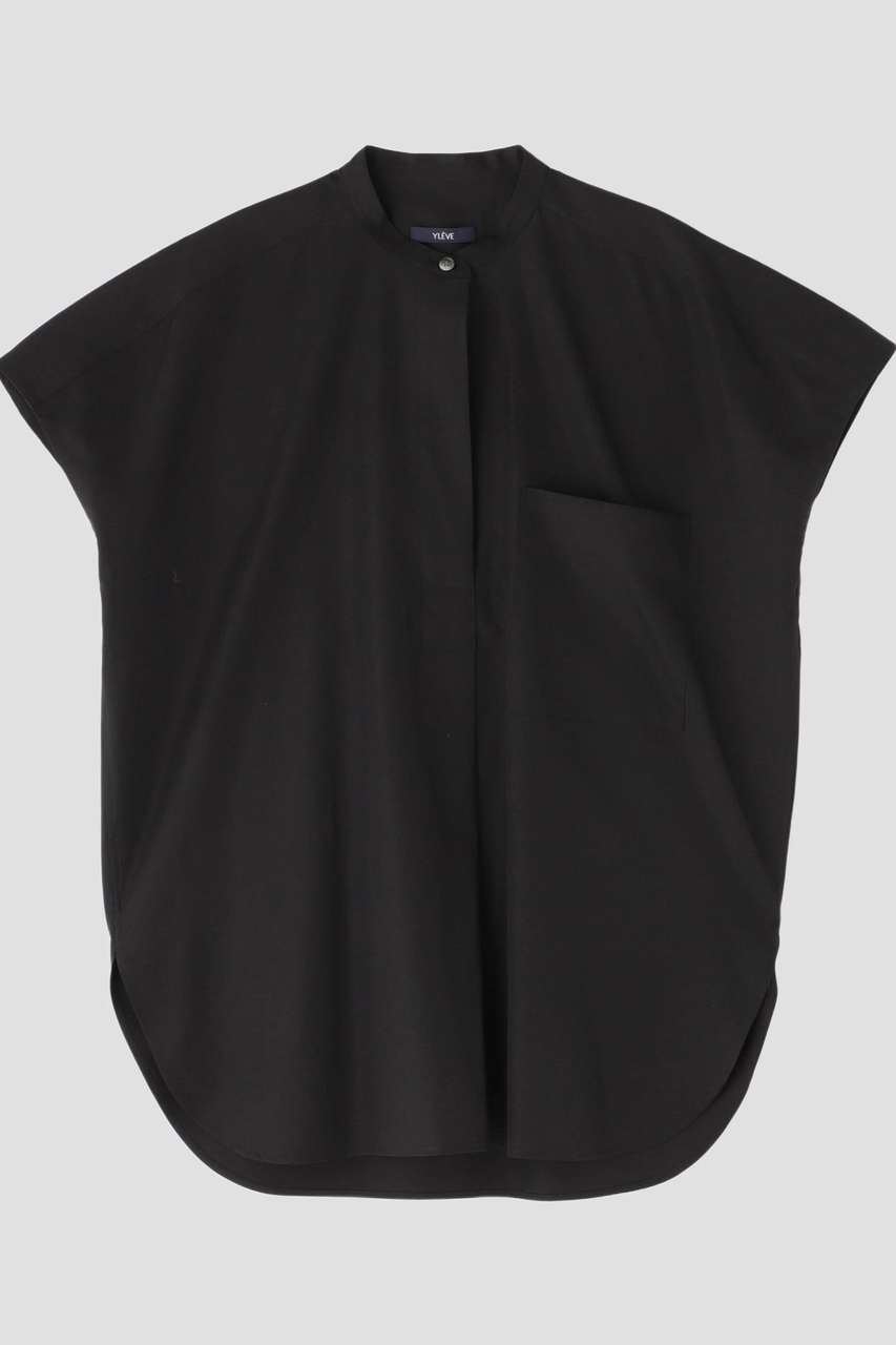 YLEVE(イレーヴ)｜YLEVE / THOMAS MASON NO SLEEVE SHIRT/ブラック の
