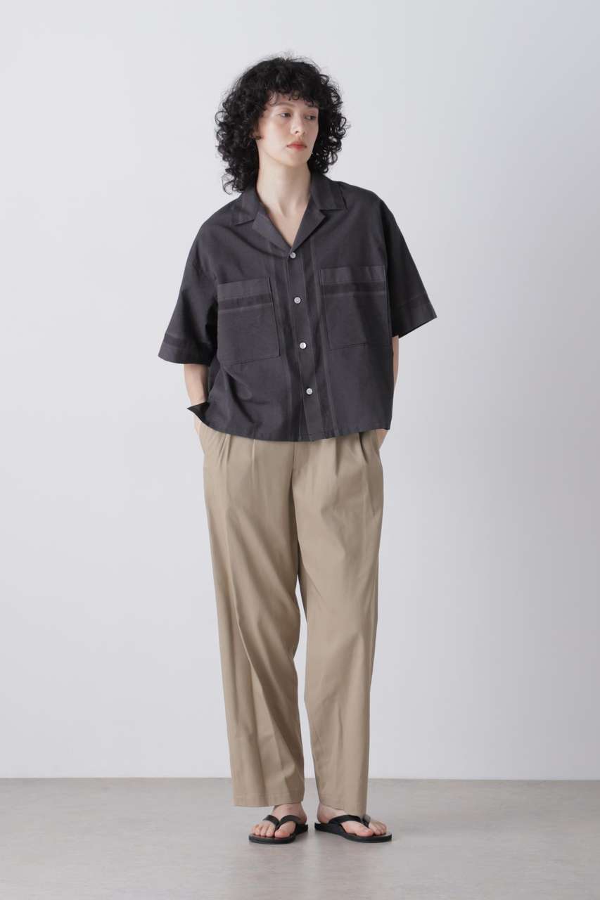 試着のみ YLÈVE（イレーヴ）コットンテンセル ドビーシャンブレーシャツ YLEVE(イレーヴ)｜YLEVE / DOBBY STRIPE CHAMBRAY SHIRT/グレー の通販