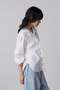 YLEVE / BOURRIENNE  COTTON TYPEWRITER RUFFLE BLOUSE イレーヴ/YLEVE