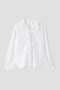 YLEVE / BOURRIENNE  COTTON TYPEWRITER RUFFLE BLOUSE イレーヴ/YLEVE
