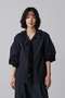 YLEVE / BOURRIENNE  COTTON TYPEWRITER RUFFLE BLOUSE イレーヴ/YLEVE ネイビー