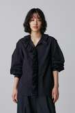YLEVE / BOURRIENNE  COTTON TYPEWRITER RUFFLE BLOUSE