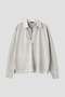 YLEVE / OPEN END COTTON PIGMENT DYE SKIPPER PULL OVER イレーヴ/YLEVE グレー