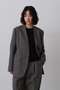 YLEVE / WOOL LINEN COLLARLESS JACKET イレーヴ/YLEVE グレー