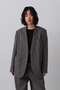 YLEVE / WOOL LINEN COLLARLESS JACKET イレーヴ/YLEVE