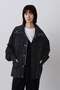 YLEVE / HIGH COUNT DOUBLE TWILL POLYESTER BLOUSON イレーヴ/YLEVE ブラック