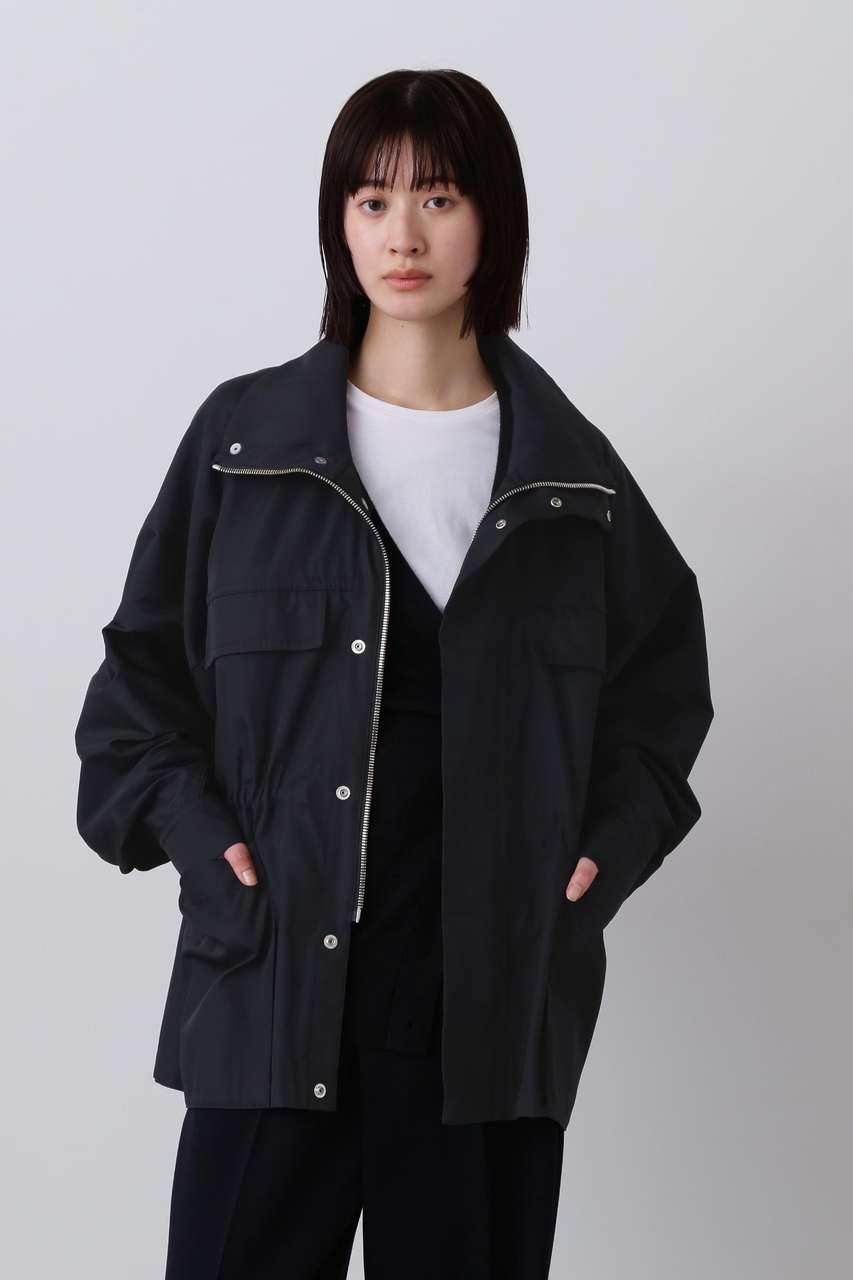 イレーヴ/YLEVEのYLEVE / HIGH COUNT DOUBLE TWILL POLYESTER BLOUSON(ブラック/1685225022)