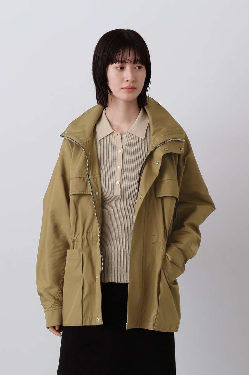 イレーヴ/YLEVEのYLEVE / HIGH COUNT DOUBLE TWILL POLYESTER BLOUSON(カーキ/1685225022)