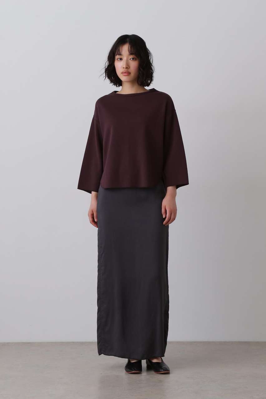 イレーヴ/YLEVEのYLEVE / CUPRA TWILL GARMANT DYE SKIRT(グレー/1685230004)