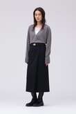 YLEVE / MERINO WOOL TWILL WRAP SKIRT